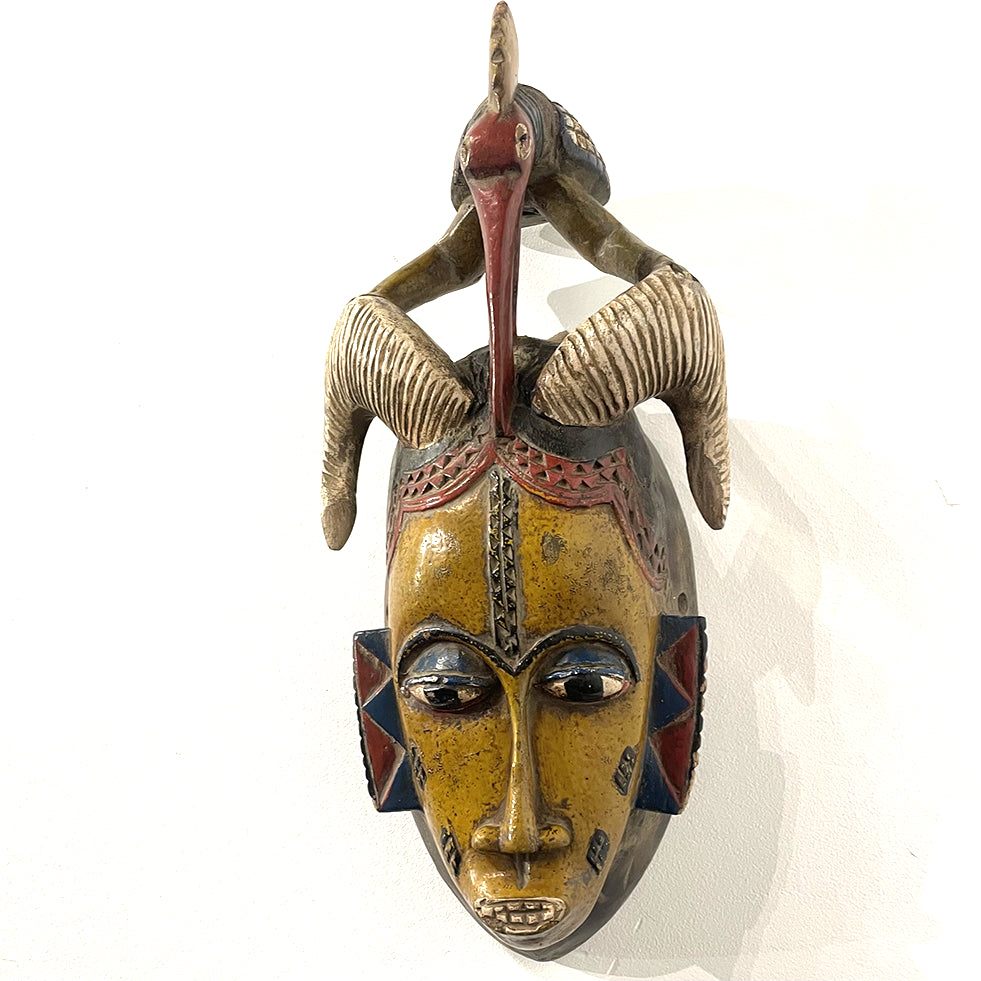 Guro Tribe Mask w/Bird - Ivory Coast