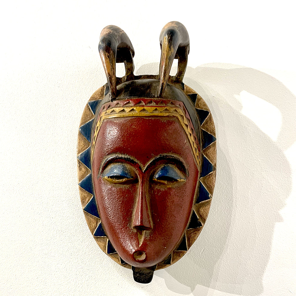 Baule Mask w/ 2 Birds - Ivory Coast
